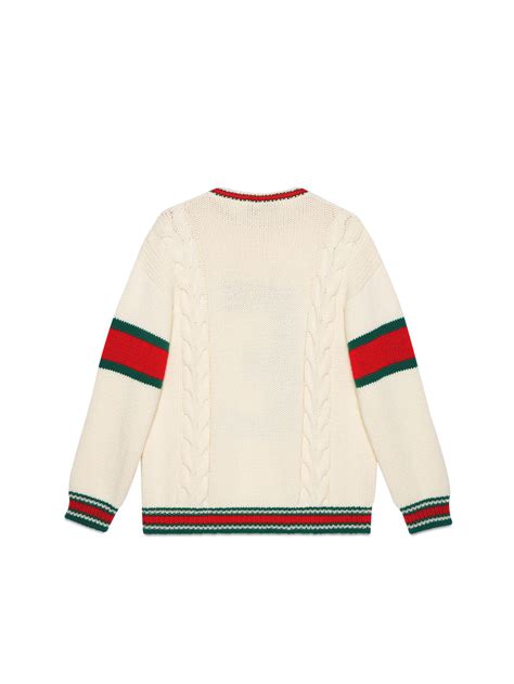 maglione gucci bianco|Maglione in cotone Gucci Lovelight con stampa .